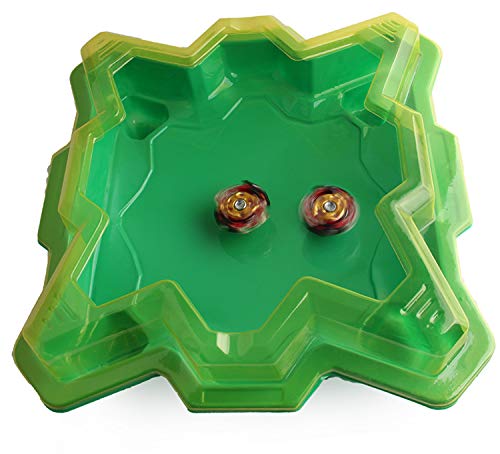 Green Gyro Arena, Gyro Disk emocionante duelo Spinning Top Lanzador Estadio para Burst Spinning Top Regalos de cumpleaños para niños