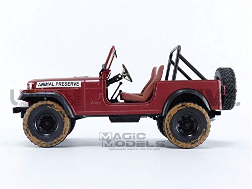 GreenLight Colección Artisan 1:18 - The A-Team (Serie de TV 1983-87) - Je&ep CJ-7 - Animal Preserve 19091