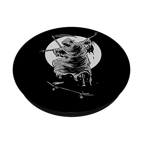 Grim Reaper Guy Skater funny Angel Of Death Mower PopSockets Agarre y Soporte para Teléfonos y Tabletas