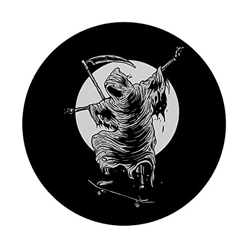 Grim Reaper Guy Skater funny Angel Of Death Mower PopSockets Agarre y Soporte para Teléfonos y Tabletas