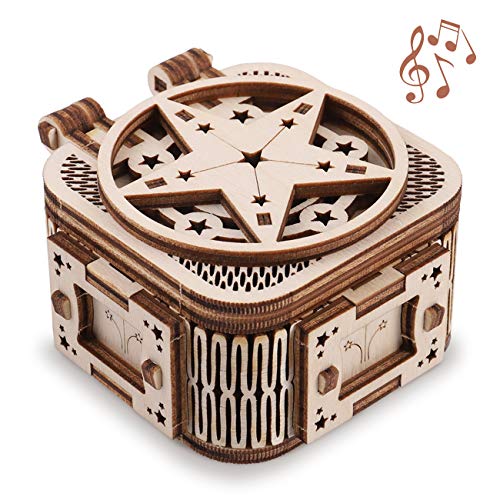 GuDoQi Caja de Música, Maquetas Madera para Montar, Puzzle 3D Madera para Construir, Construcciones para Adolescentes y Adultos, Music Box Regalos para Cumpleaños y Navidad