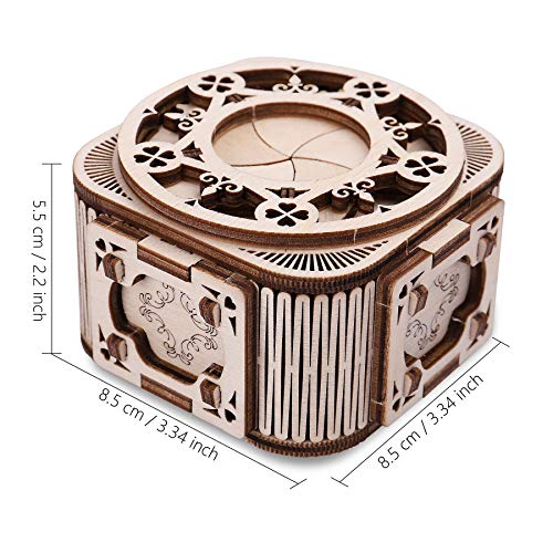 GuDoQi Music Box, Maquetas Madera para Montar, Puzzle 3D Madera para Construir, Construcciones para Adolescentes y Adultos, Caja de Música Regalos para Cumpleaños y Navidad