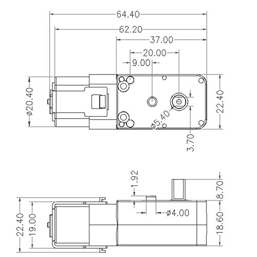 HALJIA 2 piezas TT Motor Smart Car Robot Gear Motor para Arduino DC3V-6V DC Gear Motor Intelligent Car Chasis Four Drive Car Hot