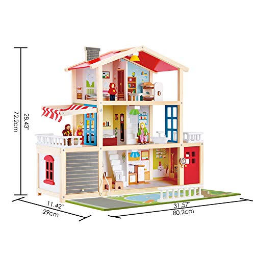 Hape- Casita de muñecas Mansion Familiar (Barrutoys E3405)