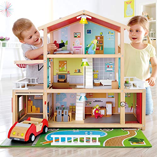 Hape- Casita de muñecas Mansion Familiar (Barrutoys E3405)