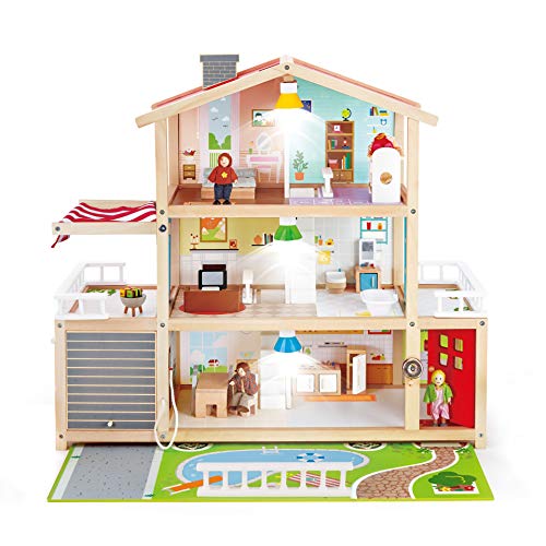 Hape- Casita de muñecas Mansion Familiar (Barrutoys E3405)