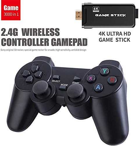 HDMI 4K Game Stick Duplica La Consola De Videojuegos Inalámbrica Sistema De Código Abierto 64GB 10000 Juegos Gratis con Controlador Inalámbrico 2.4G