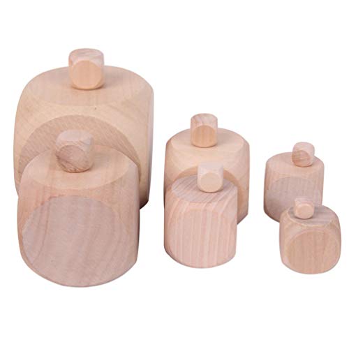 Healifty - Lote de 20 dados en blanco de madera con forma de dados redondos de madera para accesorios de juego de rol, suministros de fiesta (25 mm)