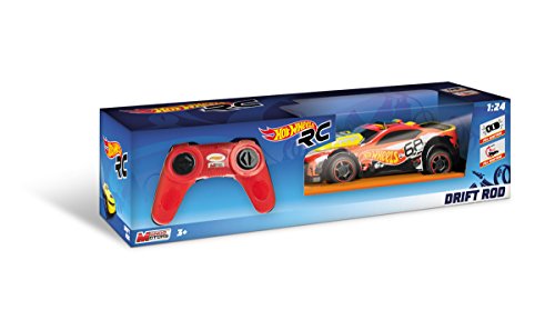 HOT WHEELS - R/C COCHE 1:24 DRIFT ROD – CAR RC – (MONDO TOYS 63255) , Modelos/colores Surtidos, 1 Unidad