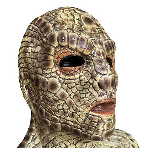 HTYG Máscara de Hombre Serpiente de Miedo-Máscara de látex de Cabeza de Serpiente de Halloween-Máscara de Demonio de Fiesta de Halloween para Accesorios de Cosplay-para Disfraces de Fiesta de Adultos