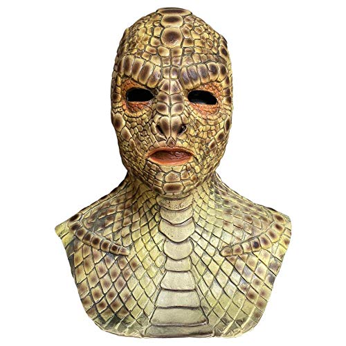 HTYG Máscara de Hombre Serpiente de Miedo-Máscara de látex de Cabeza de Serpiente de Halloween-Máscara de Demonio de Fiesta de Halloween para Accesorios de Cosplay-para Disfraces de Fiesta de Adultos