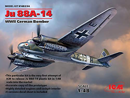 ICM- 1:48 - Ju 88A-14, Bombardero Alemán Segunda Guerra Mundial (ICM48234)