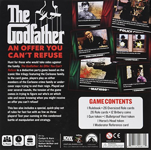 IDW Games Godfather: una Oferta Que no Puede refutar Juego de Cartas