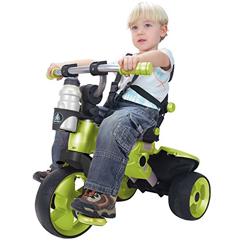 INJUSA - Triciclo Evolutivo City Green con Techo solar y Asiento y Respaldo Regulable, Recomendado para Niños +6 Meses