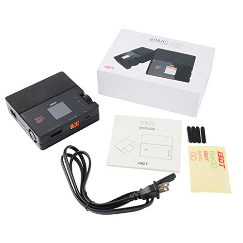 ISDT 608AC BattGo AC 60W DC 200W 8A LiPo Balance Charger Discharger for LiPo LiHv Li-Ion PB NiMH with Detachable Power Supply