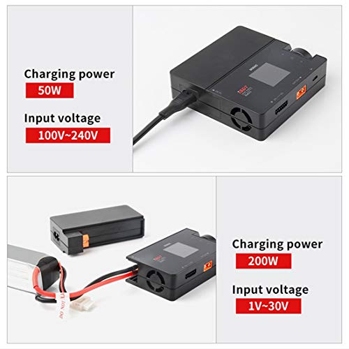 ISDT 608AC BattGo AC 60W DC 200W 8A LiPo Balance Charger Discharger for LiPo LiHv Li-Ion PB NiMH with Detachable Power Supply