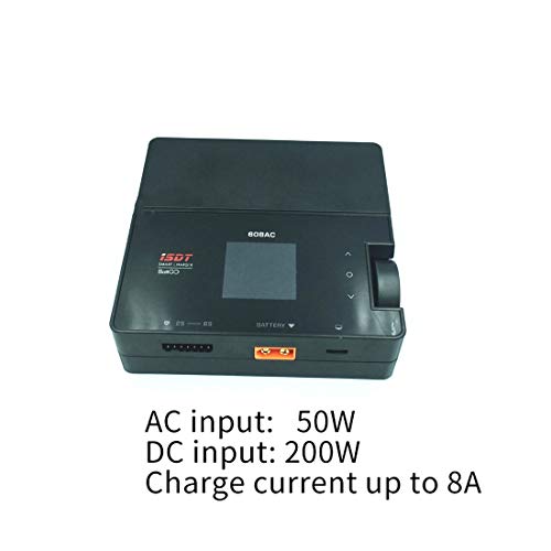 ISDT 608AC BattGo AC 60W DC 200W 8A LiPo Balance Charger Discharger for LiPo LiHv Li-Ion PB NiMH with Detachable Power Supply