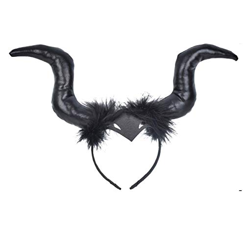 IWEMEK Disfraz de Malefica Niñas Reina Malvada Bruja Maleficent Costume Tutu Vestido con Diadema de Cuernos Alas de Angel Halloween Fancy Dress Cosplay Fiesta Carnaval Disfraces 01 5-6 Años