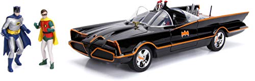 Jada - Batimóvil modelo coche 1/18 26cm y 2 Figuras Batman y Robin (Jada Toys 98625)