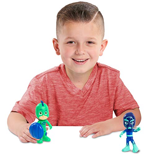 JP PJ Masks PJM65M00 PJ Masks - Juego de 2 Figuras - Serie 2 - Gekko & Night Ninja