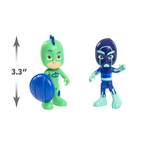 JP PJ Masks PJM65M00 PJ Masks - Juego de 2 Figuras - Serie 2 - Gekko & Night Ninja