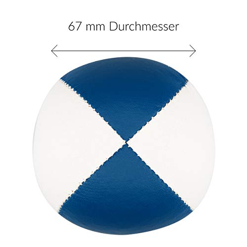 Juego de 3 Pelotas de Malabares Diabolo Premium Soft de Dos Tonos - 67mm Ø ✓ Pelota de Malabares con Relleno ✓ Repelente al Agua ✓ I Juego de Malabares para jóvenes y Adultos