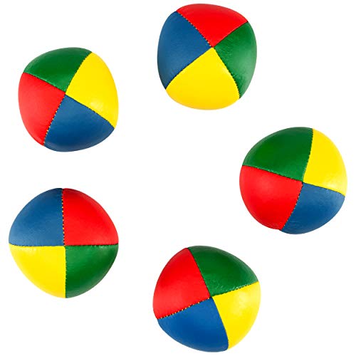 Juego de 5 Pelotas de Malabares Diabolo Premium Soft de Cuatro Colores - 58mm Ø ✓ Pelota de Malabares con Relleno de mijo de pájaro Repelente al Agua ✓ I Juego de Malabares para niños y Adolescentes