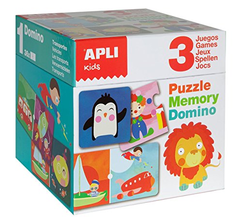 Juego Educativo APLI Kids Puzzle Domino Y Memory 3 EN 1