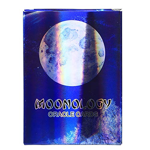 Juegos de Mesa de oráculo de Moonology holográfico, adivinación para Adultos y niños, Juego de Mesa, Barajas de Cartas Dobble,Deck Game,Only Tarot