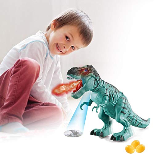 Juguete de dinosaurio electrónico para niños, juguete educativo para niños y niñas, spray de niebla de agua, proyección 3D, huevos ponidos, ojos brillantes y rugidos