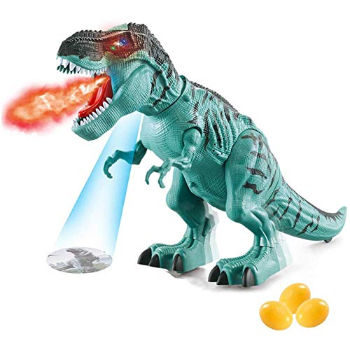 Juguete de dinosaurio electrónico para niños, juguete educativo para niños y niñas, spray de niebla de agua, proyección 3D, huevos ponidos, ojos brillantes y rugidos