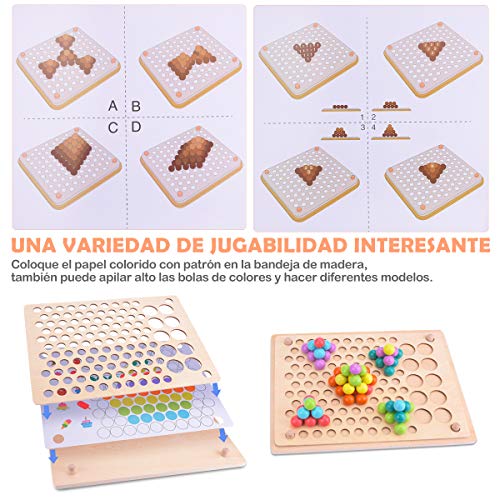 Juguete Educativo de Primera Infancia para Crear Multiples Combinacones, Creativo Juguete Educativo para Niños y Padres, Educación Temprana Rompecabezas Manos Cerebro Entrenamiento