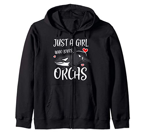 Just A Girl Who Loves Orcas Disfraz De Ballena Asesina Sudadera con Capucha