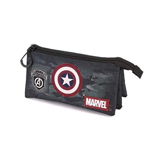 Karactermania Captain America Army-astuccio Portatutto Triplo HS Estuches 24 Centimeters Multicolor (Multicolour)