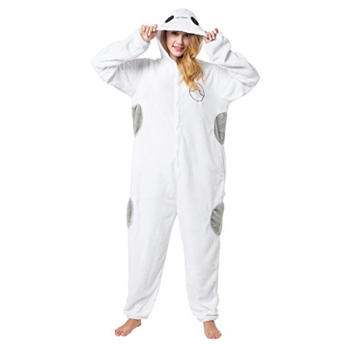 Katara-(10+ Modelos) Kigurumi Pijamas Disfraz Animal Halloween Adultos, Color baymax, Talla 165-175cm (1744) , color/modelo surtido