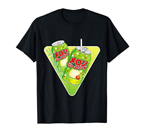 Kawaii Melón Soda vaporwave Estética y Kanji japonés Camiseta