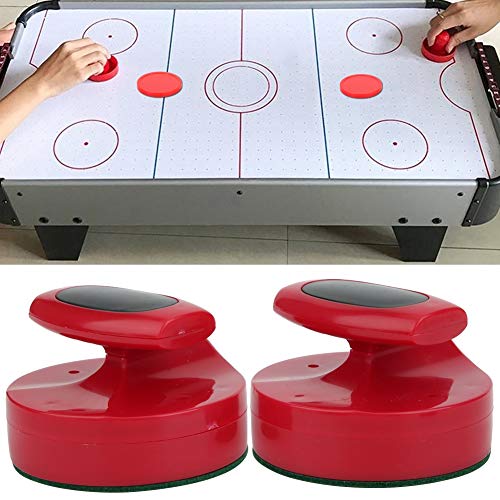 Keenso Air Table Hockey Pushers Set, 94mm Table Hockey Pusher Set 2 Pcs Large Table Hockey Game Pushers with 4 Pucks