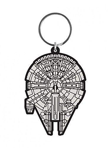 Keychain RK38348C Llavero de Goma, Negro, Blanco