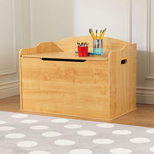 KidKraft Austin Baúl con Tapa para almacenaje de Juguetes, Muebles para Salas de Juego y Dormitorio de niños, Marrón (Madera), 77,6 x 46,4 x 49,8 cm , color/modelo surtido