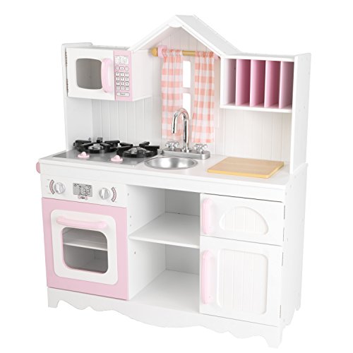 KidKraft- Cocina de juguete de madera moderna para niños , Color Multicolor (53222)