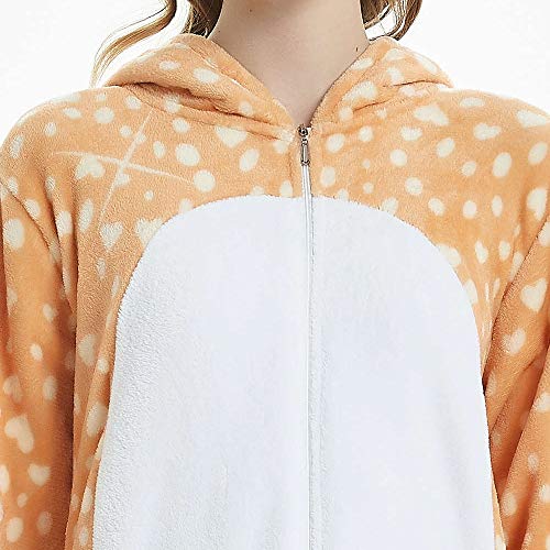 KiKa Monkey Flanela Unicornio Cartoon Animal Novedad Navidad Pijama Cosplay (XL, Giraffe)