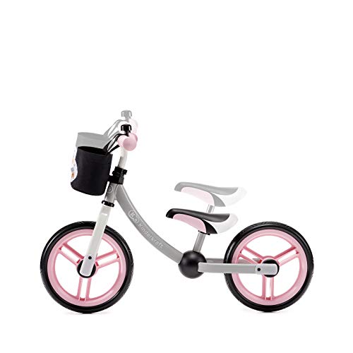 kk Kinderkraft Bici sin Pedales 2WAY Next, Cuadro Bajo, Sillín Blando, Rosa, Unisex-Baby, 86 x 38 x 62