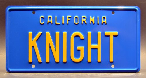 Knight Rider | KITT + 77KR117 | Metal Stamped License Plates