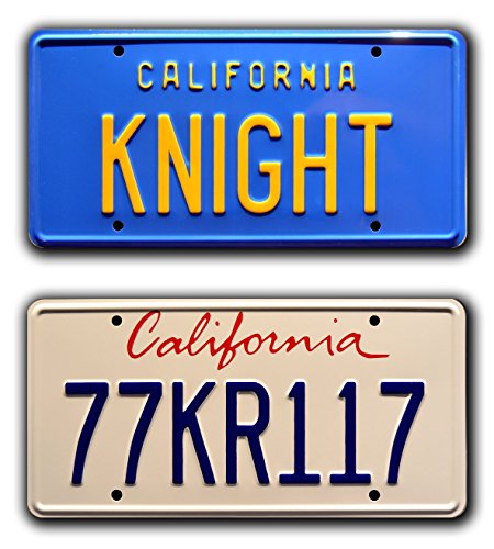 Knight Rider | KITT + 77KR117 | Metal Stamped License Plates