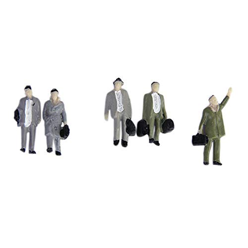 LACKINGONE 50 piezas 1:87 Sand Table Model Villain Painted Model Train People Figuras Escala