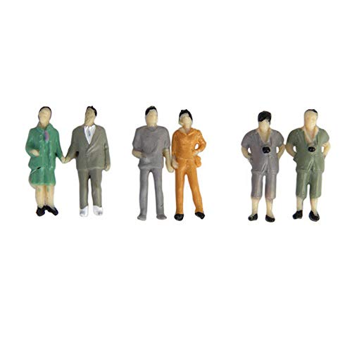 LACKINGONE 50 piezas 1:87 Sand Table Model Villain Painted Model Train People Figuras Escala