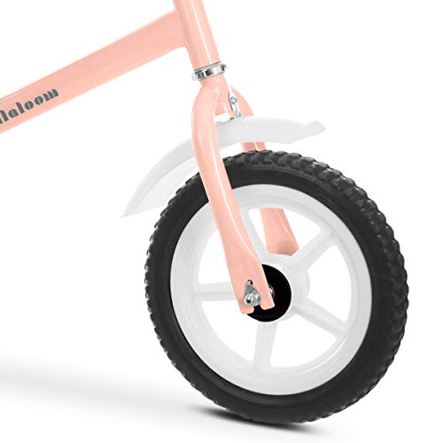 Lalaloom BERRY BIKE - Bicicleta sin pedales de aluminio para niños de 2 años (andador para bebe, correpasillos para equilibrio, manillar y sillín regulables con ruedas de goma EVA), color Rosa