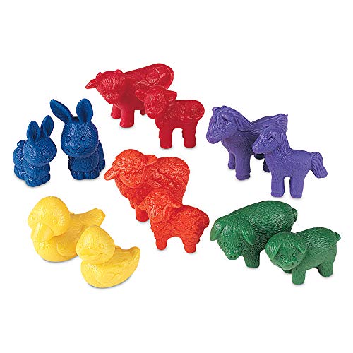 Learning Resources- Figuras de Animales de la Granja Friendly Farm (Set de 144), Color (LER0187)