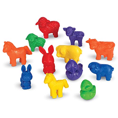 Learning Resources- Figuras de Animales de la Granja Friendly Farm (Set de 144), Color (LER0187)