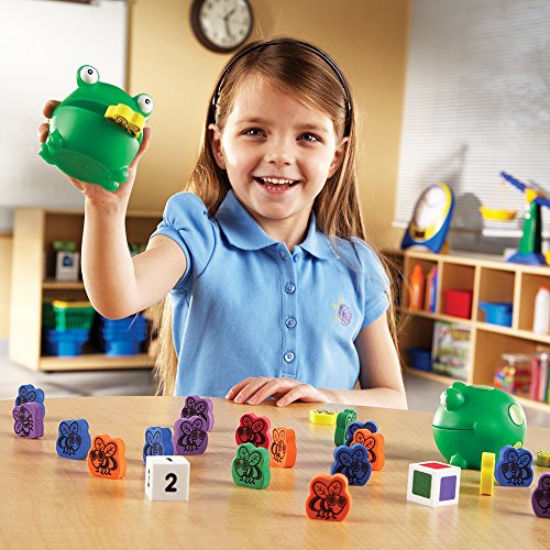 Learning Resources- Juego para desarrollar Las Habilidades motoras Finas Froggy Feeding Fun, Color (LER5072)